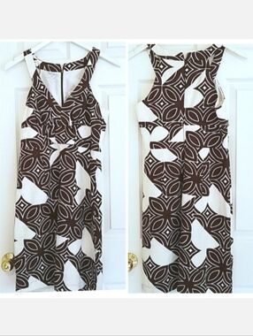 Trina Turk brown white pattern dress 4